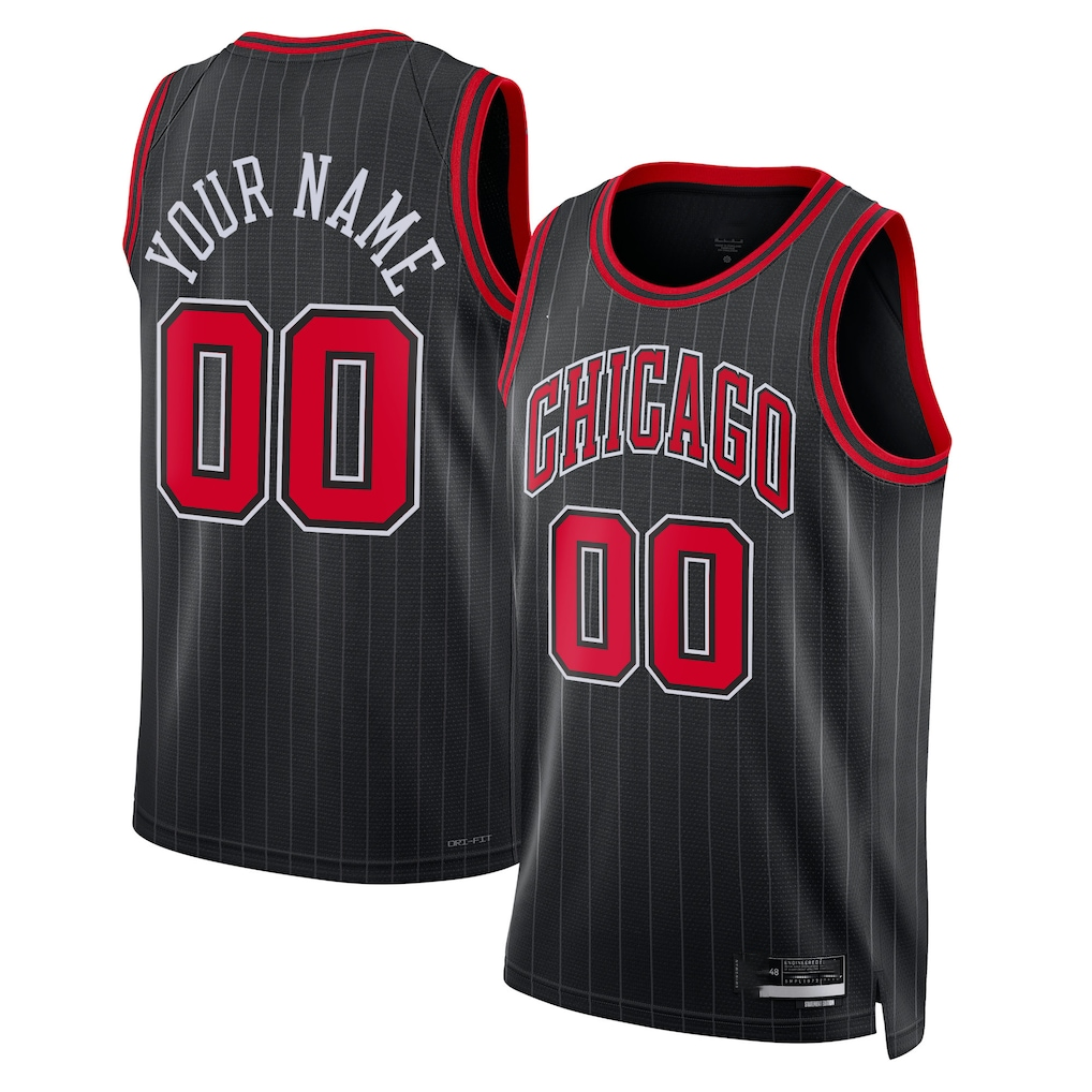 Ldoa Custom C.Bulls Black 2022-23 Swingman Jerseys - Statement Edition