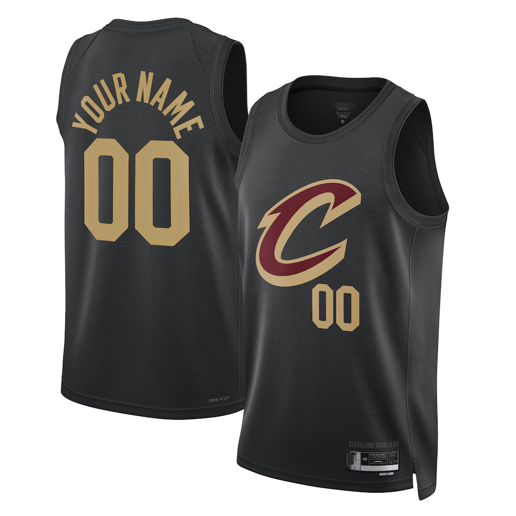 Ldoa Custom C.Cavaliers Black 2022-23 Swingman Jerseys - Statement Edition