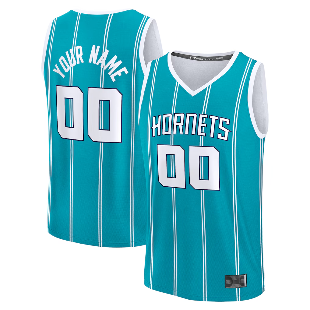 Ldoa Custom C.Hornets  Teal Fast Break Jerseys - Icon Edition