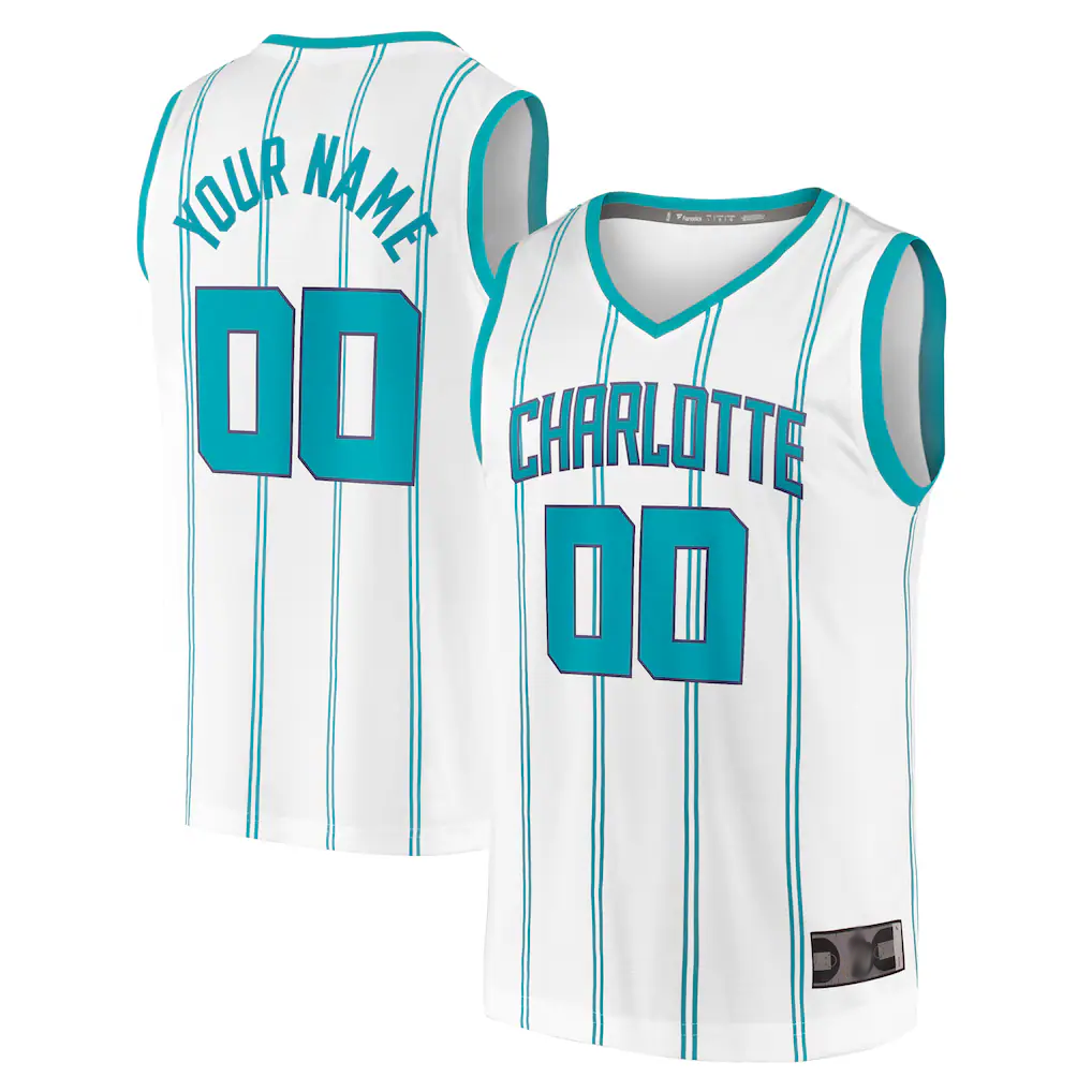 Ldoa Custom C.Hornets  White Fast Break Custom Replica Jerseys - Association Edition