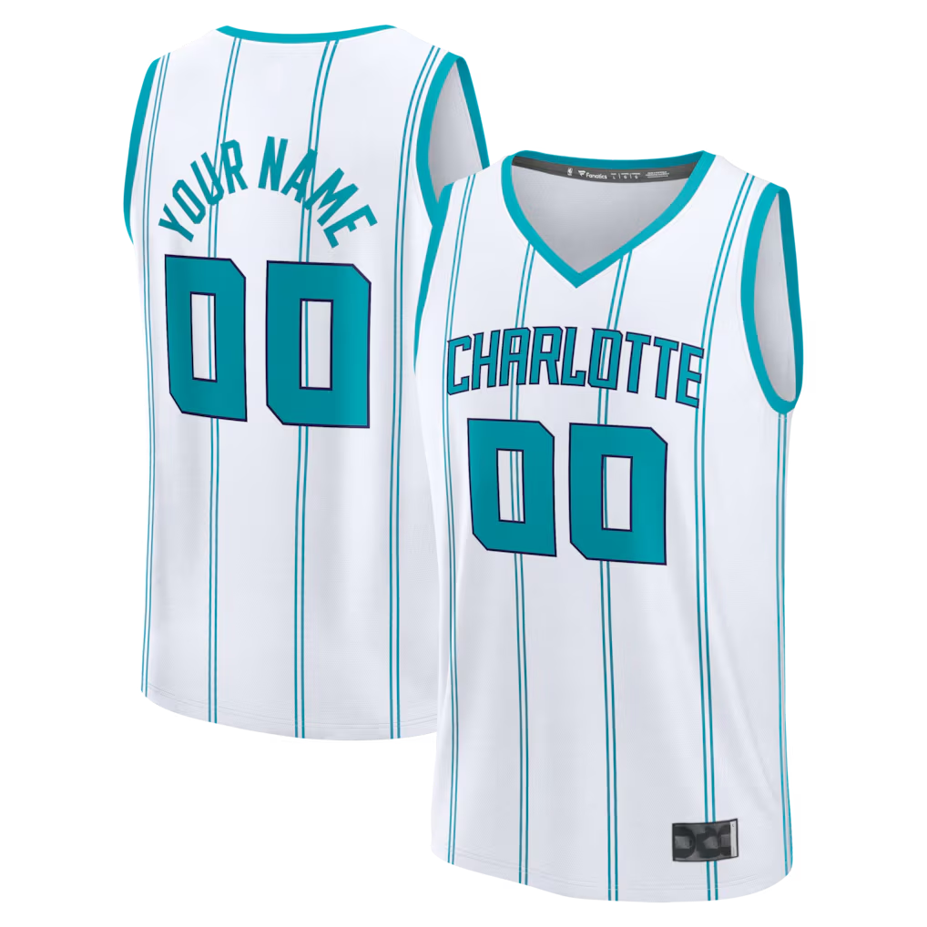 Ldoa Custom C.Hornets  White Fast Break Jerseys - Icon Edition