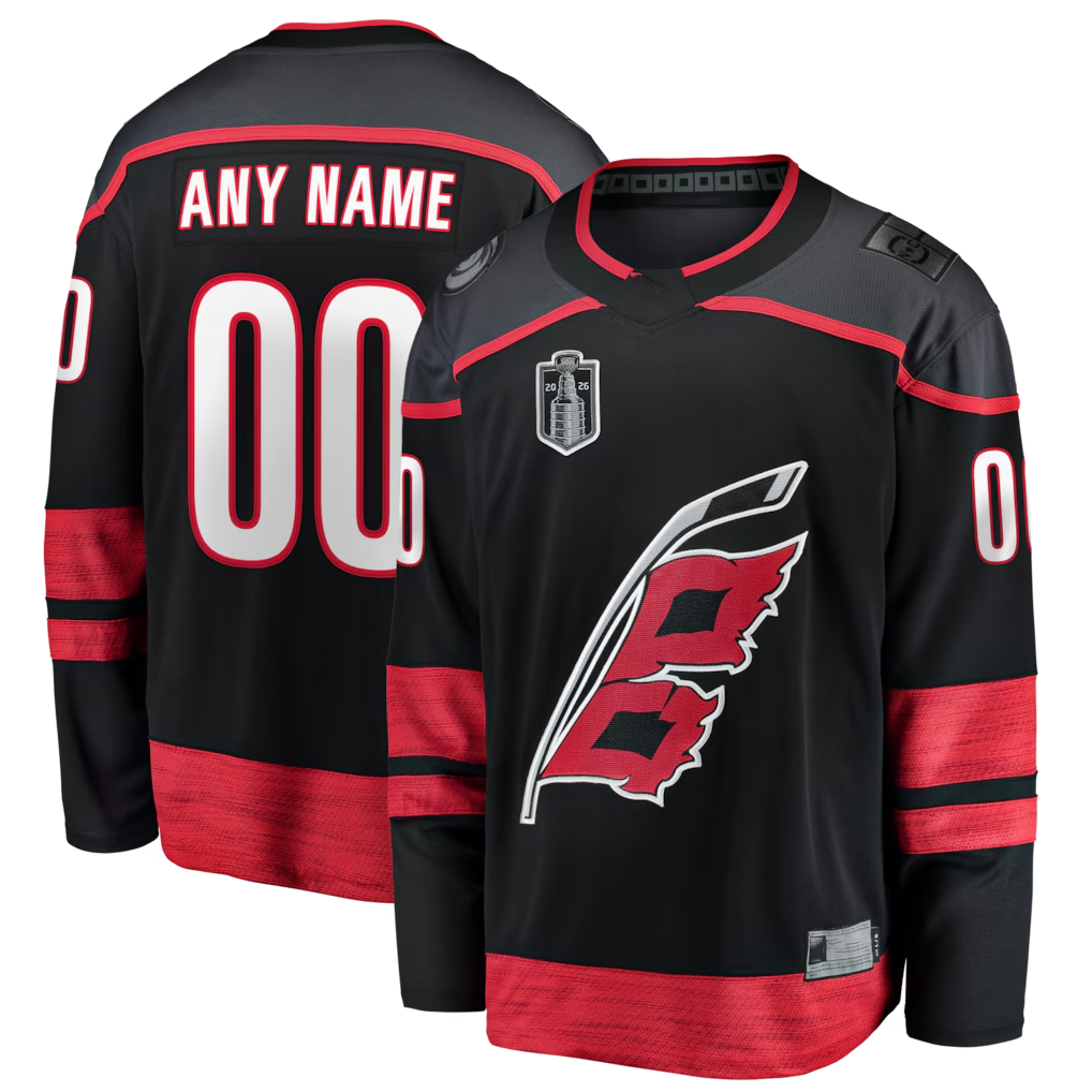 Tuec Custom C.Hurricanes Black 2026 Stanley Cup Final Home Breakaway Stitched Jerseys