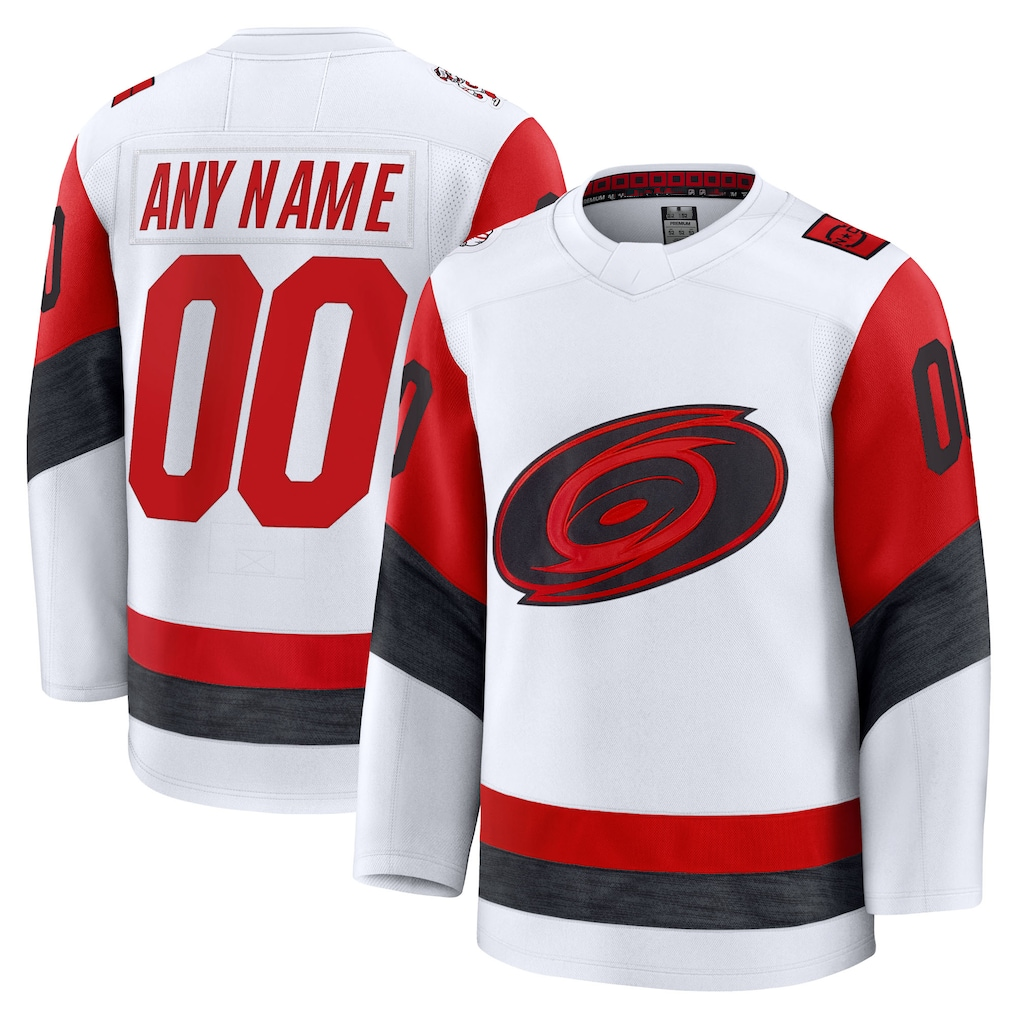 Tuec Custom C.Hurricanes White Away Premium Stitched Jerseys