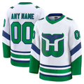 Tuec Custom C.Hurricanes White Throwback Premium Stitched Jerseys