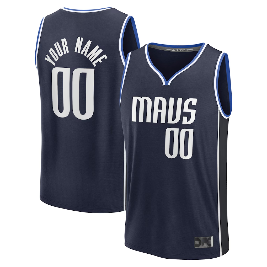 Ldoa Custom D.Mavericks Navy Fast Break Jerseys - Statement Edition