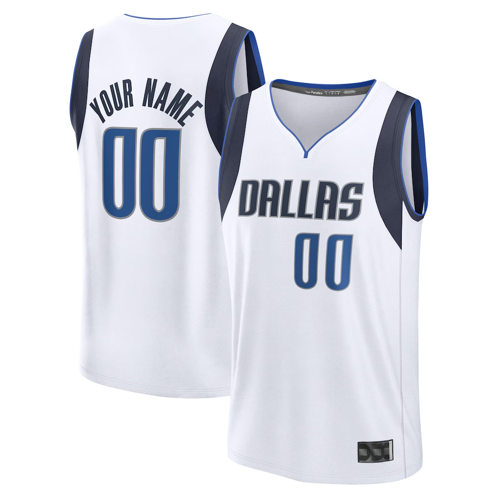 Ldoa Custom D.Mavericks White Fast Break Jerseys - Association Edition