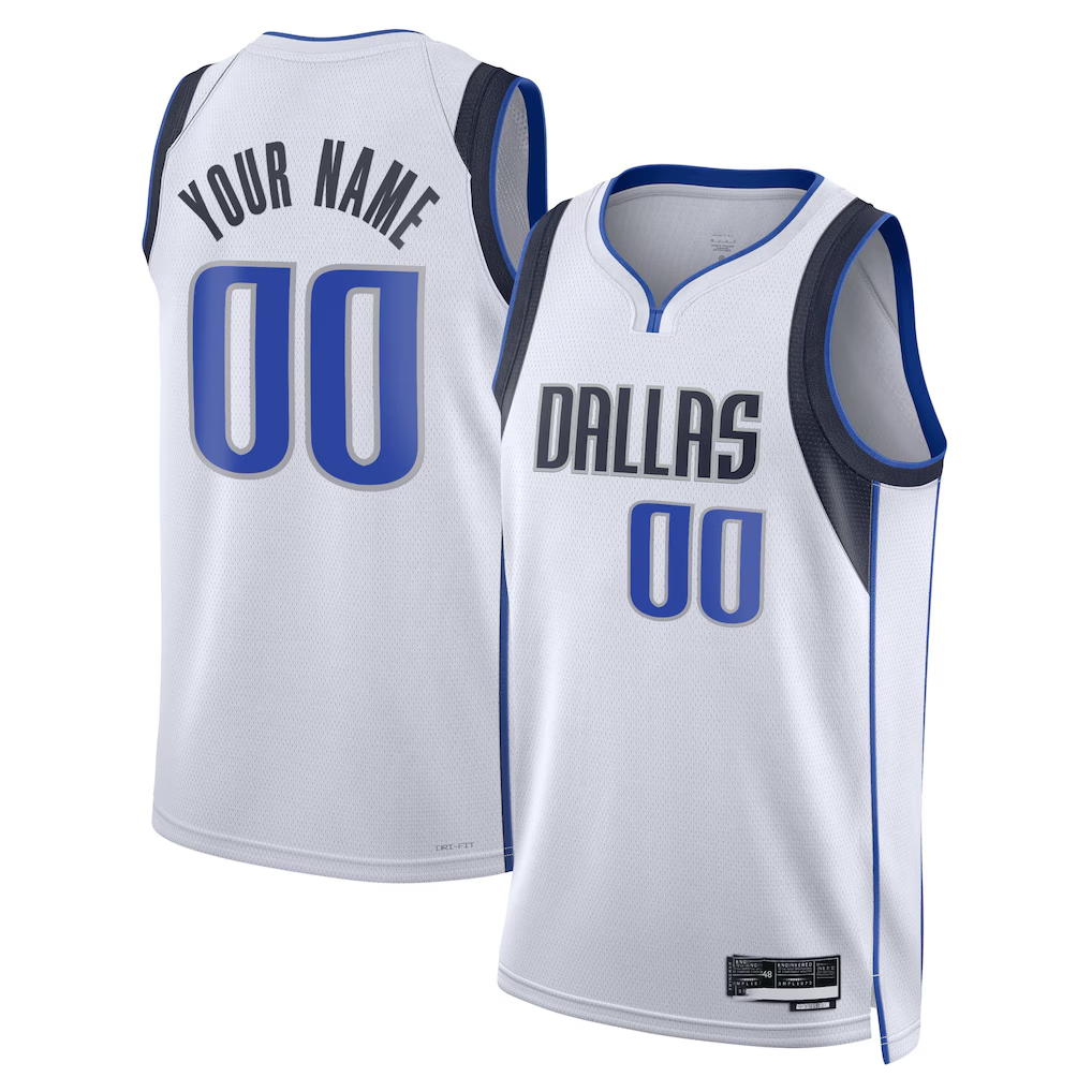 Ldoa Custom D.Mavericks White Swingman Jerseys - Association Edition