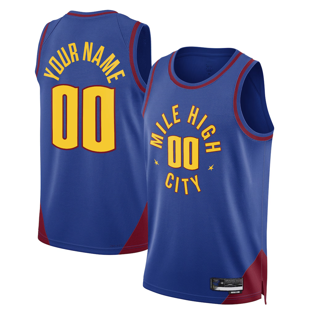 Ldoa Custom D.Nuggets Blue 2022-23 Swingman Jerseys - Statement Edition