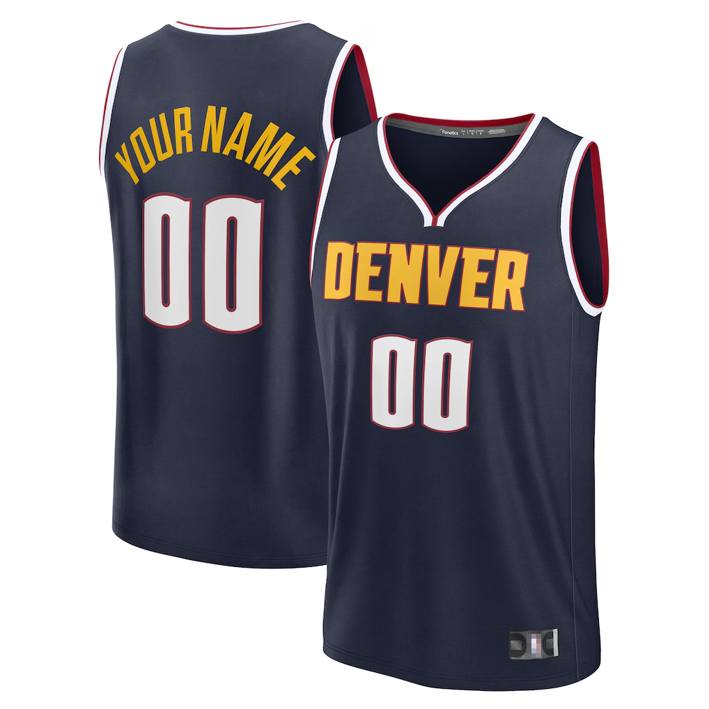 Ldoa Custom D.Nuggets Navy Fast Break Jerseys - Icon Edition