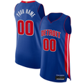 Ldoa Custom D.Pistons Blue Authentic Jerseys - Icon Edition