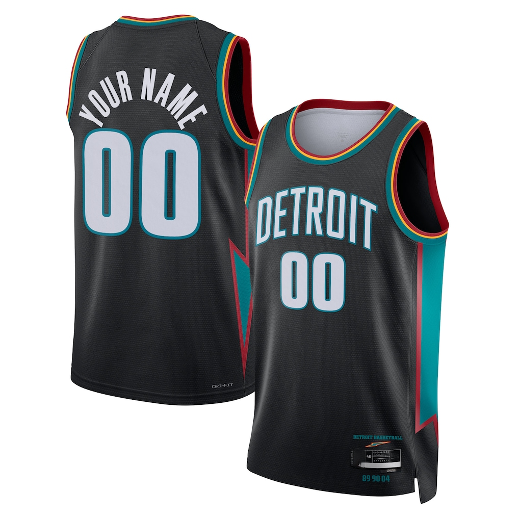 Ldoa Custom D.Pistons Charcoal 202526 City Edition Swingman Jerseys