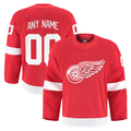 Tuec Custom D.Red wings Red Home Authentic Pro Jerseys
