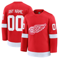 Tuec Custom D.Red wings Red Home Premium Jerseys