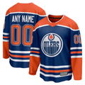 Tuec Custom E.Oilers Royal Home Breakaway Jerseys