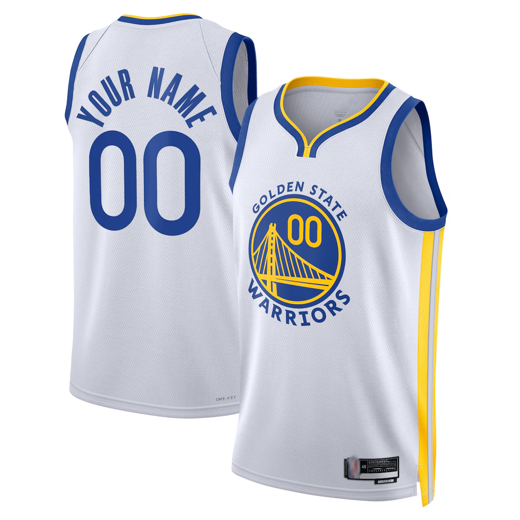 Ldoa Custom G.State Warriors White Swingman Jerseys - Association Edition