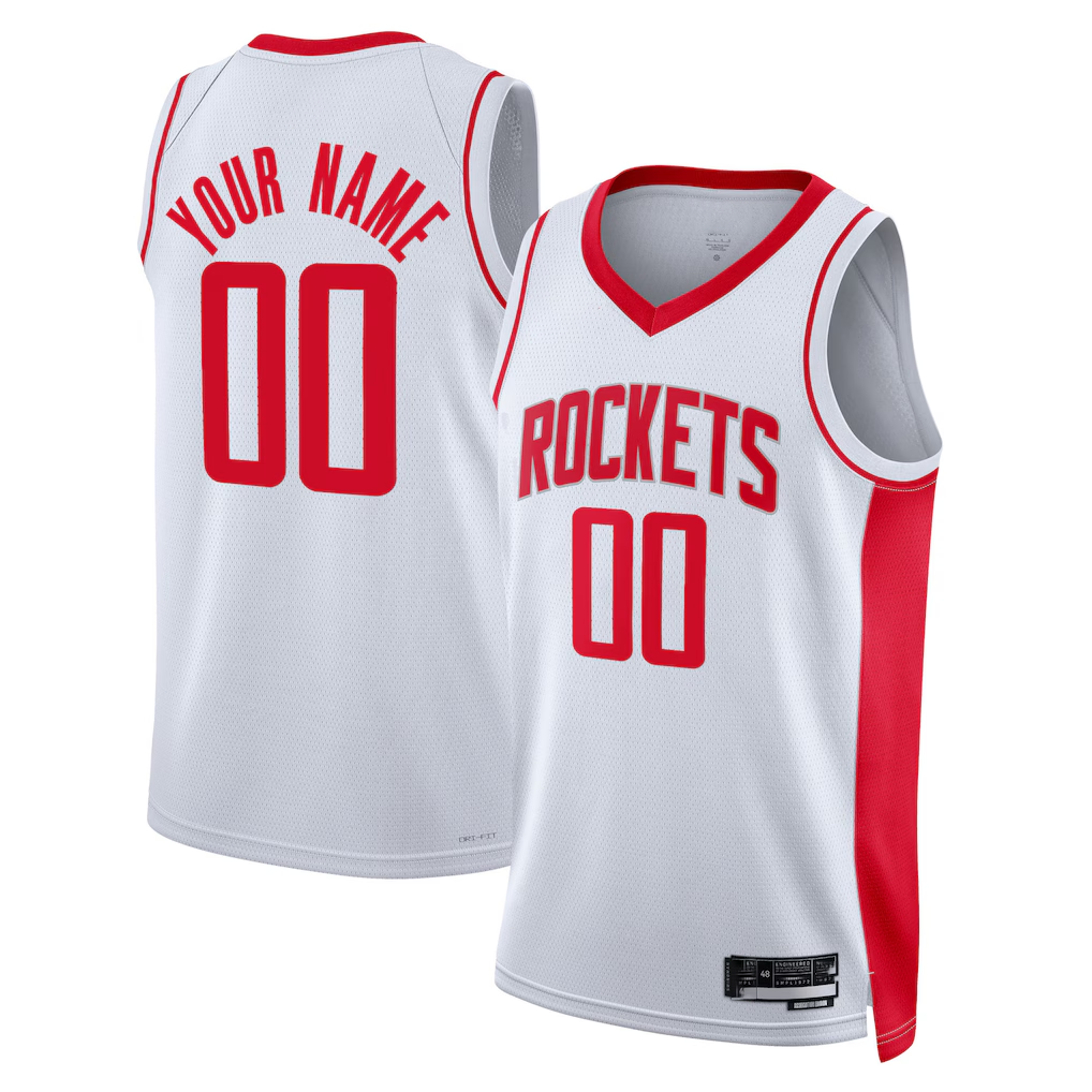Ldoa Custom H.Rockets White 2022-2023 Swingman Stitched Jerseys- Statement Edition