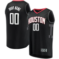 Ldoa Custom H.Rockets Black Fast Break Replica Stitched Jerseys-Statement Edition