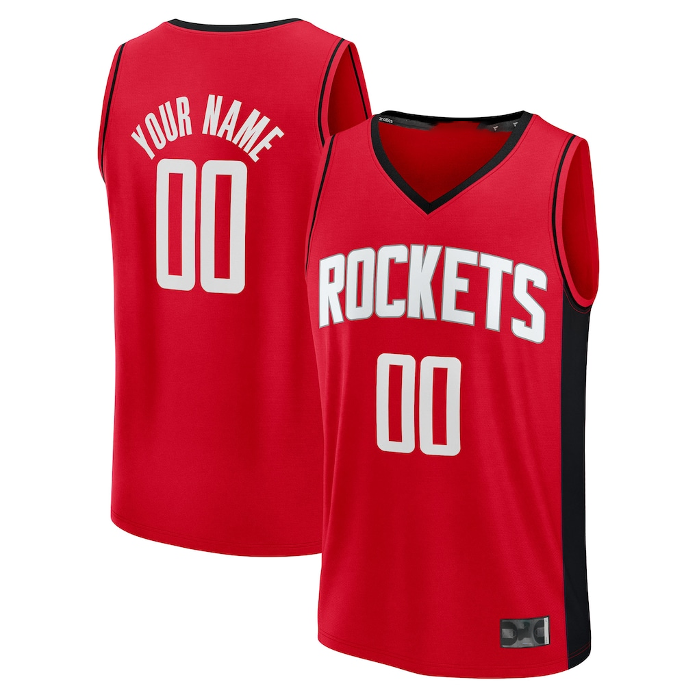 Ldoa Custom H.Rockets Red Fast Break Stitched Jerseys-Icon Edition