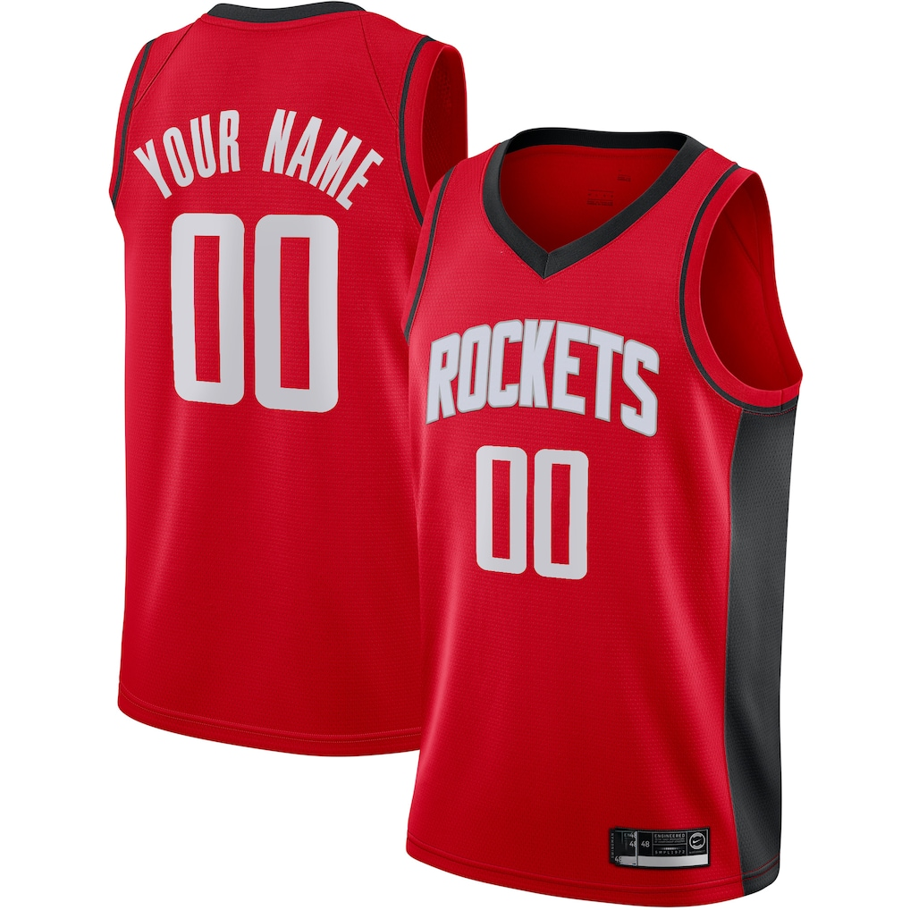 Ldoa Custom H.Rockets Red Swingman Stitched Jerseys-Icon Edition