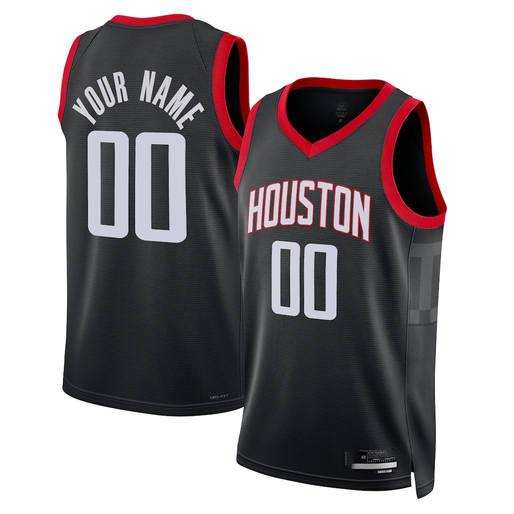Ldoa Custom H.Rockets Black Swingman Stitched Jerseys-Association Edition
