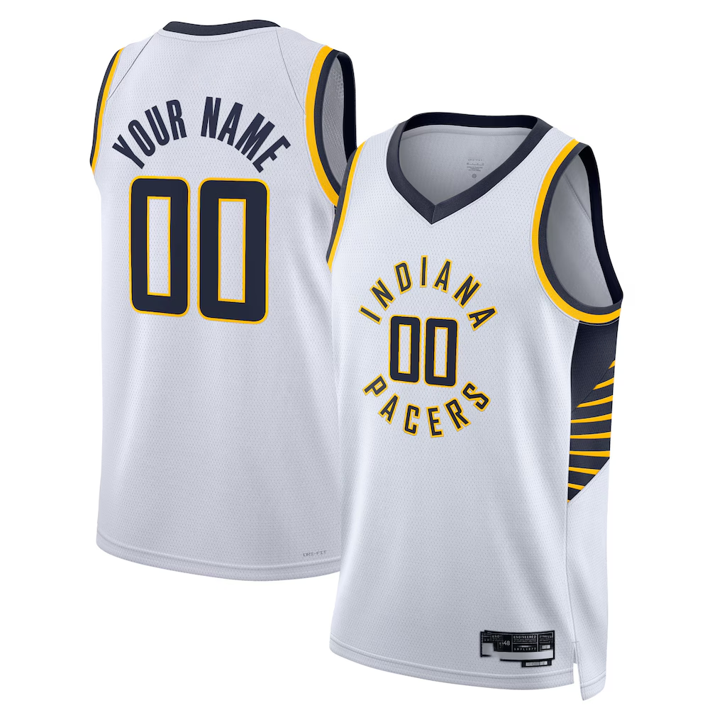 Ldoa Custom I.Pacers White Swingman Jerseys - Association Edition