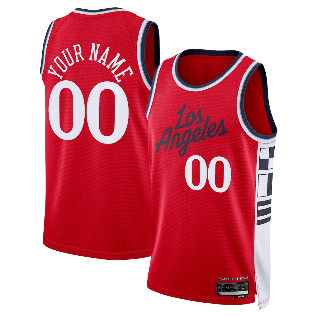 Ldoa Custom LA.Clippers Red 2024-2025 Swingman Stitched Jerseys - Statement Edition