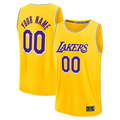 Ldoa Custom LA.Lakers Gold Fast Break Stitched Jerseys - Icon Edition