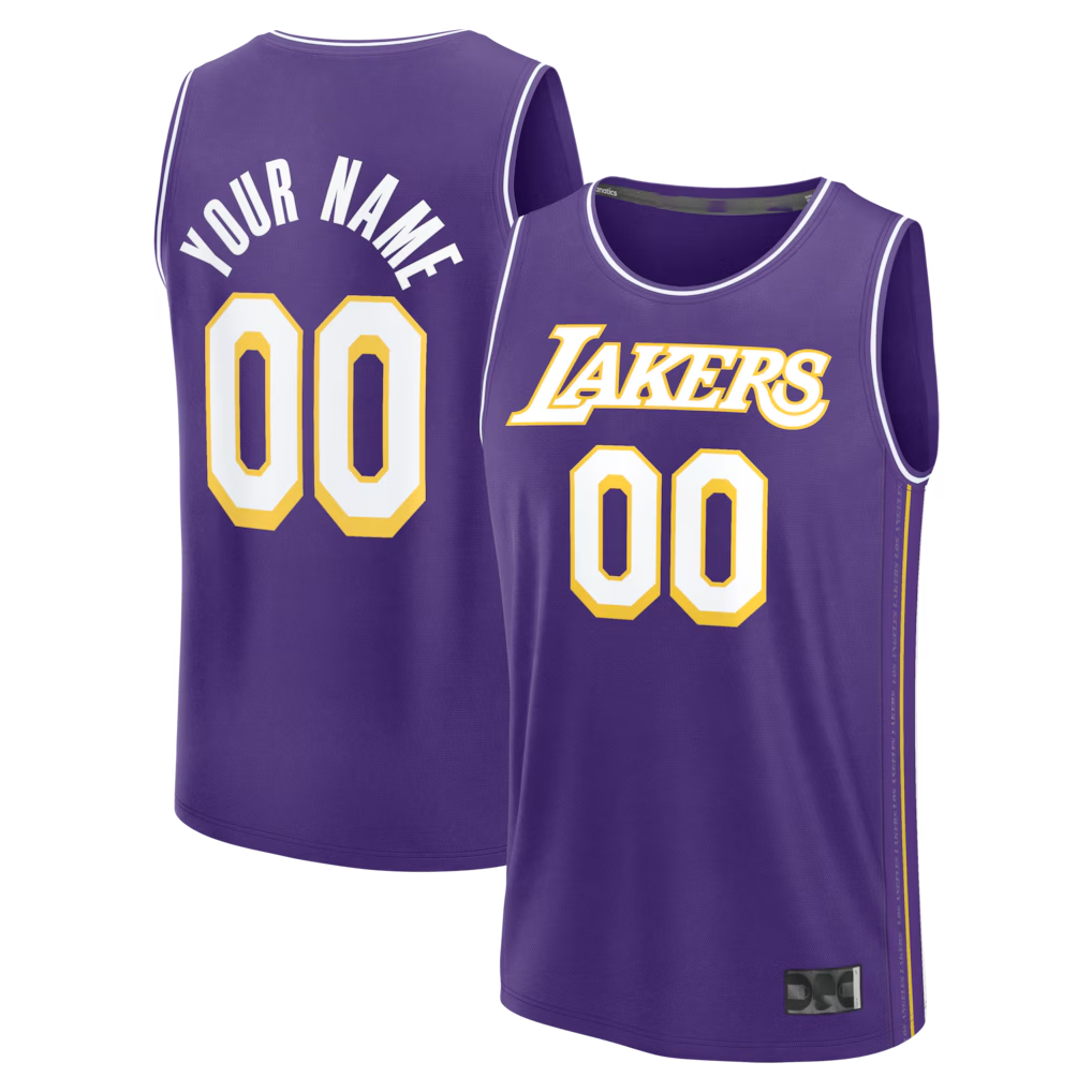 Ldoa Custom LA.Lakers Purple Fast Break Stitched Jerseys - Icon Edition