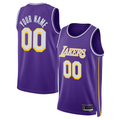 Ldoa Custom LA.Lakers Purple Swingman Stitched Jerseys - Statement Edition