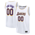 Ldoa Custom LA.Lakers White Fast Break Replica Stitched Jerseys - Association Edition