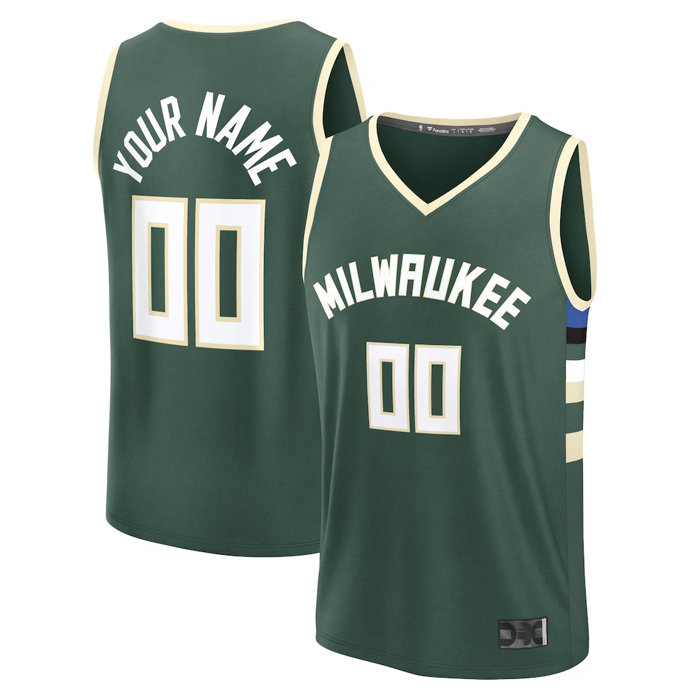 Ldoa Custom M.Bucks Green Fast Break Jerseys - Icon Edition