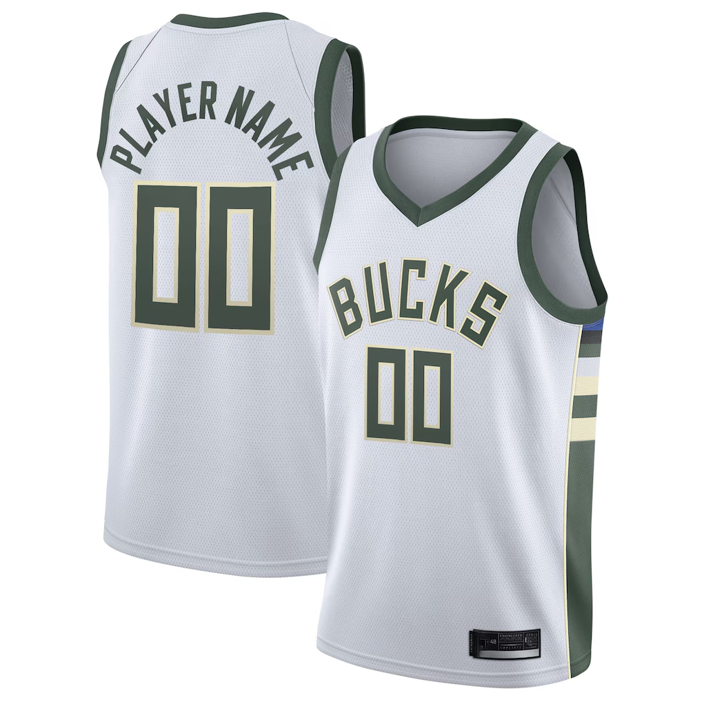 Ldoa Custom M.Bucks White 2020-21 Swingman Custom Jerseys - Association Edition