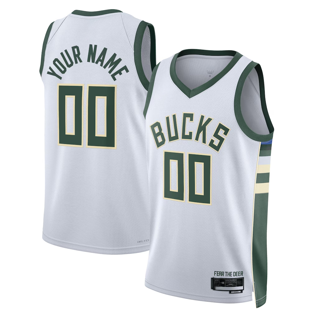 Ldoa Custom M.Bucks White Swingman Jerseys - Association Edition