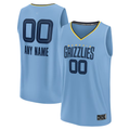 Ldoa Custom M.Grizzlies Light Blue Fast Break Stitched Jerseys- Statement Edition