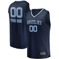 Ldoa Custom M.Grizzlies Navy Fast Break Replica Stitched Jerseys- Icon Edition