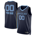 Ldoa Custom M.Grizzlies Navy Swingman Stitched Jerseys- Icon Edition