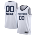 Ldoa Custom M.Grizzlies White Swingman Stitched Jerseys- Association Edition