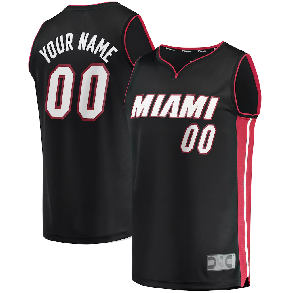 Ldoa Custom M.Heat Black Fast Break Replica Jerseys - Icon Edition