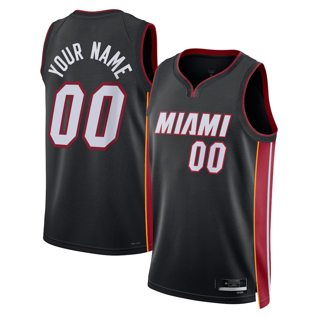 Ldoa Custom M.Heat Black Swingman Jerseys - Icon Edition