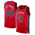 Ldoa Custom NO.Pelicans Jordan Brand Red Swingman Stitched Jerseys- Statement Edition