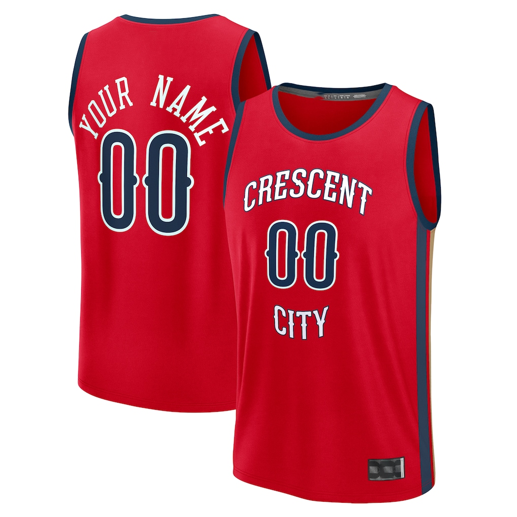 Ldoa Custom NO.Pelicans Red Fast Break Stitched Jerseys- Statement Edition
