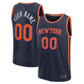 Ldoa Custom NY.Knicks  Navy Fast Break Jerseys - Statement Edition