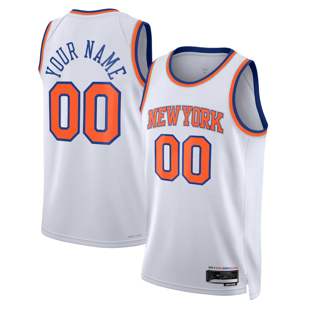 Ldoa Custom NY.Knicks White Swingman Jerseys - Association Edition