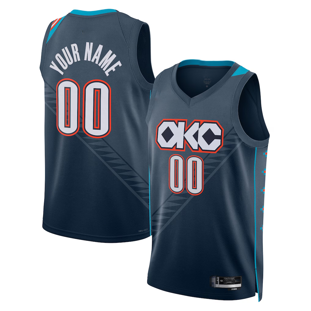 Ldoa Custom OC.Thunder Blue 2025-2026 City Edition Swingman Stitched Jerseys