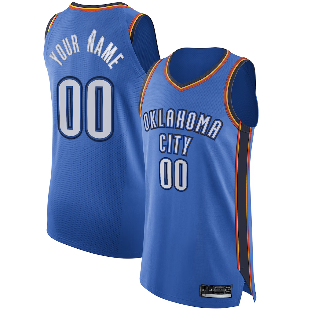 Ldoa Custom OC.Thunder Blue Authentic Stitched Jerseys - Icon Edition