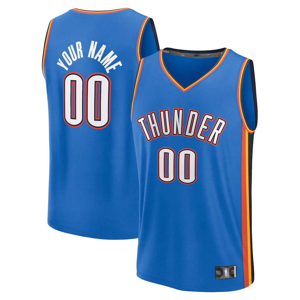 Ldoa Custom OC.Thunder Blue Fast Break Stitched Jerseys - Icon Edition