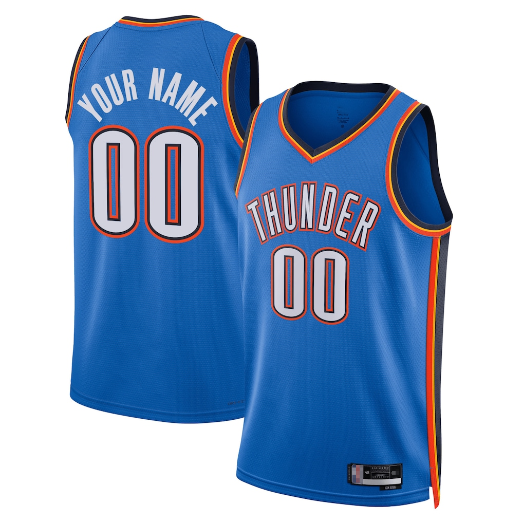 Ldoa Custom OC.Thunder Blue  Fast Break Stitched Jerseys- Statement Edition