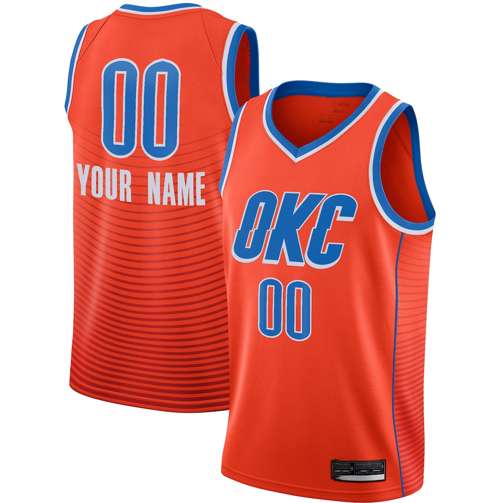 Ldoa Custom OC.Thunder Orange Swingman Stitched Jerseys- Statement Edition