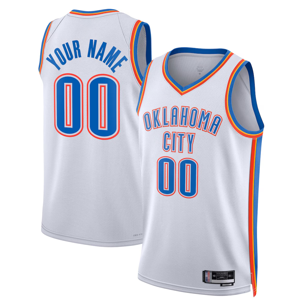 Ldoa Custom OC.Thunder White Swingman Stitched Jerseys- Association Edition