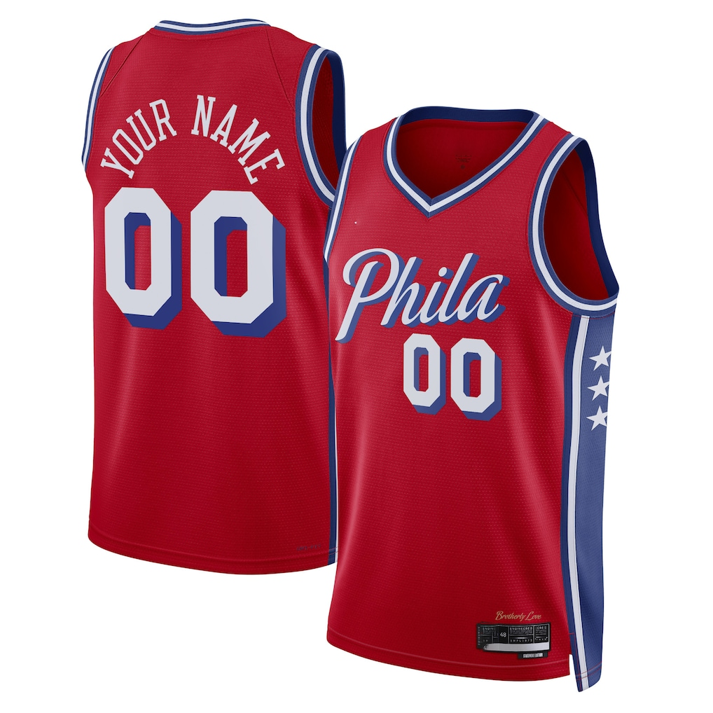 Ldoa Custom P.76ers Red 202223 Swingman Jerseys - Statement Edition